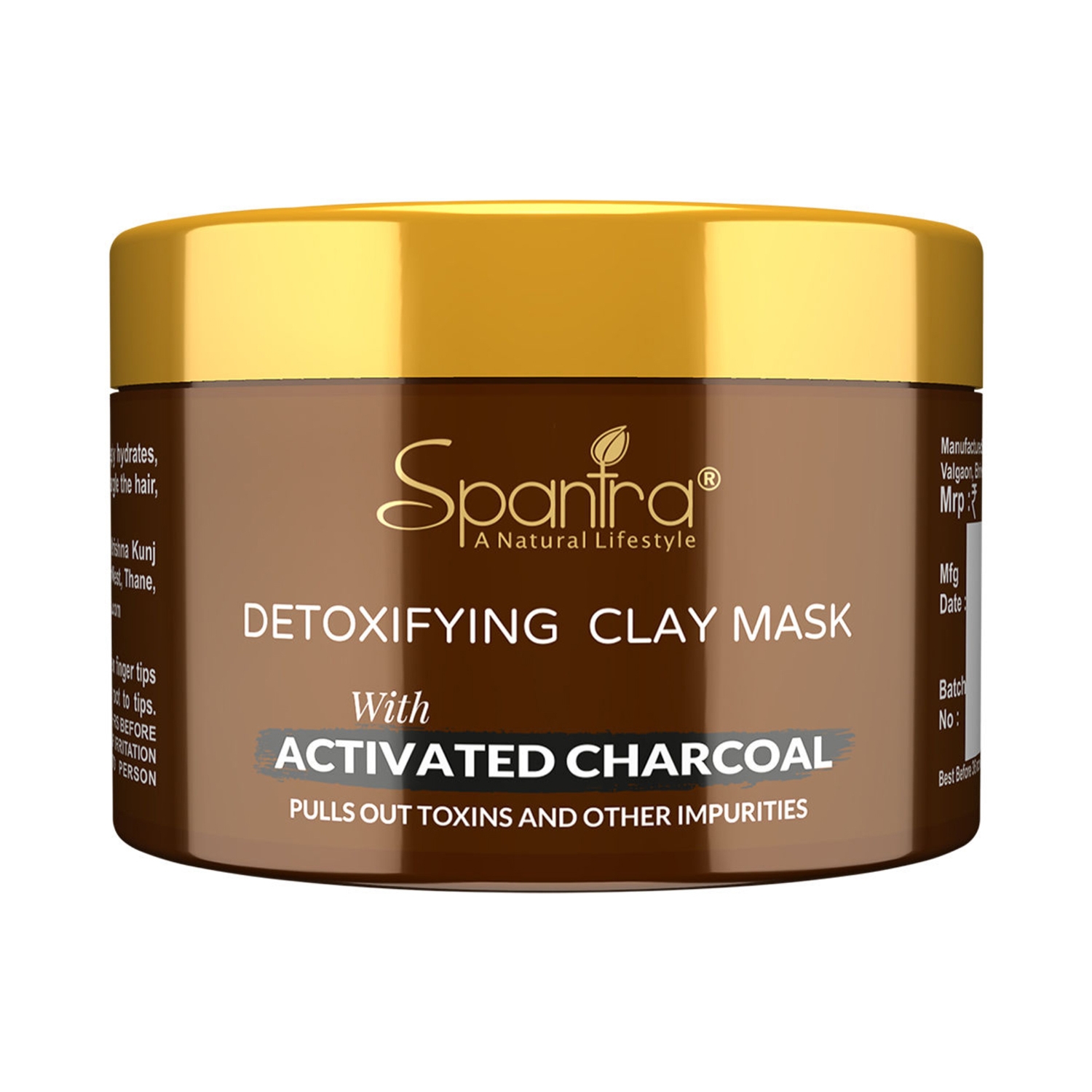 Detoxifying clay mask with activated charcoal (125g)